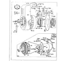Briggs & Stratton 191400 TO 191477 (0010 - 0040) electric starter and flywheel assembly diagram