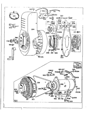 Electric starter and flywheel assembly