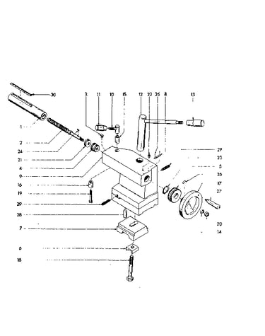 Tailstock inch assembly