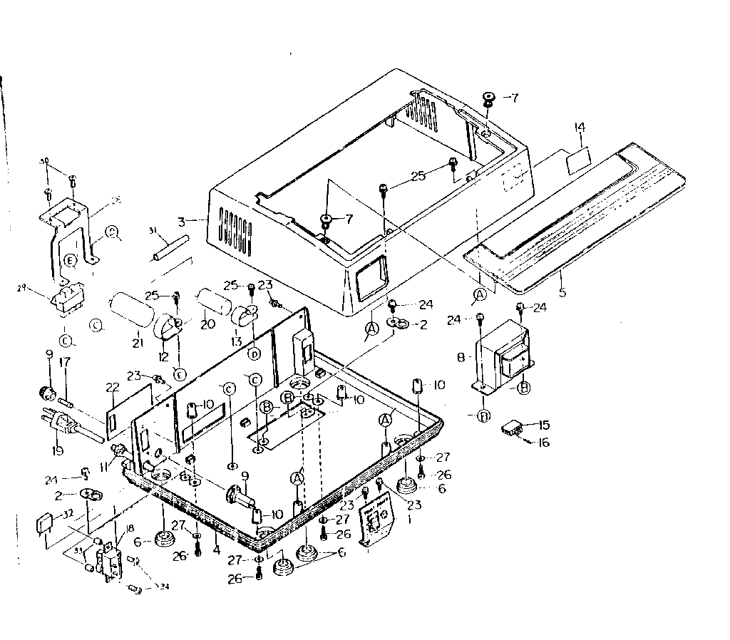 Cover unit 54111003, 115v (54111004, 220v)