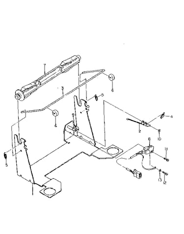 Roll paper support assembly 54100701