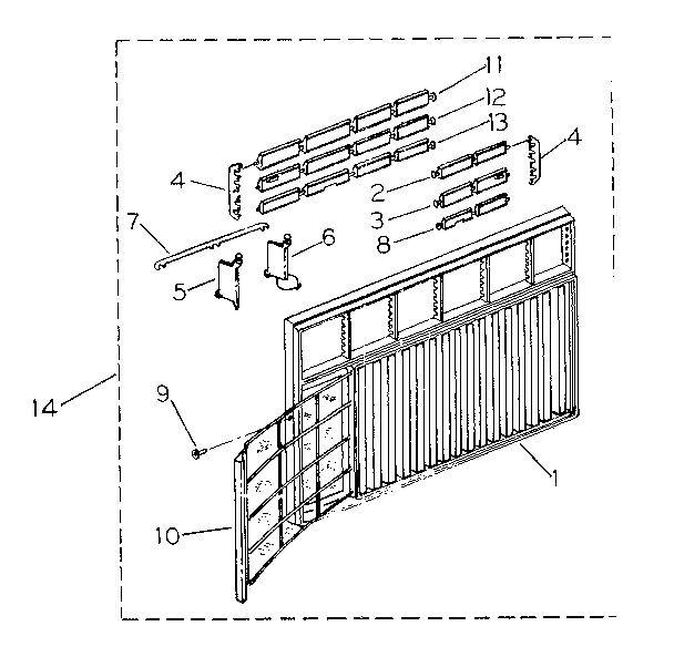Cabinet and front panel parts