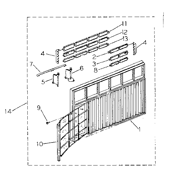 Cabinet and front panel parts