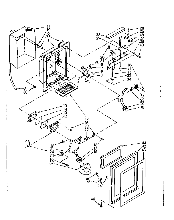 Dispenser front parts