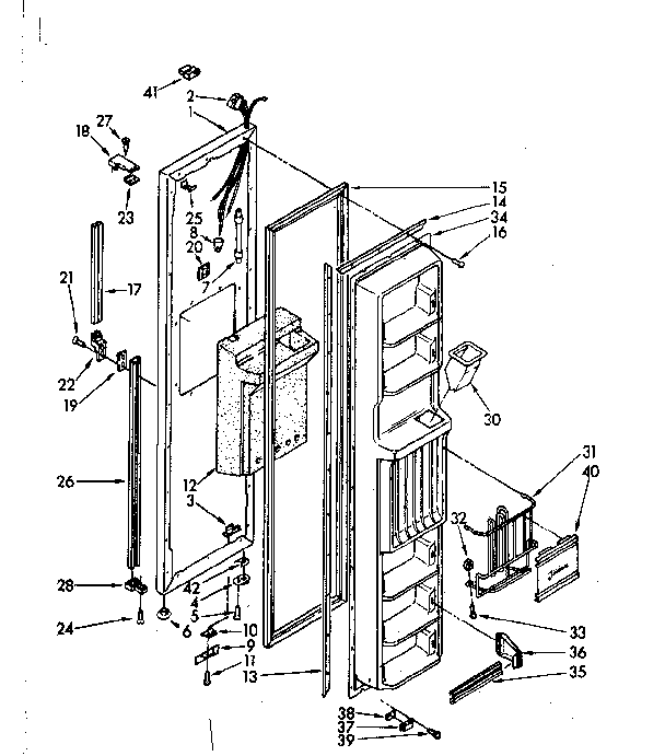 Freezer door parts