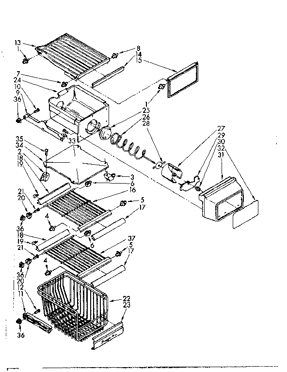 Freezer interior parts