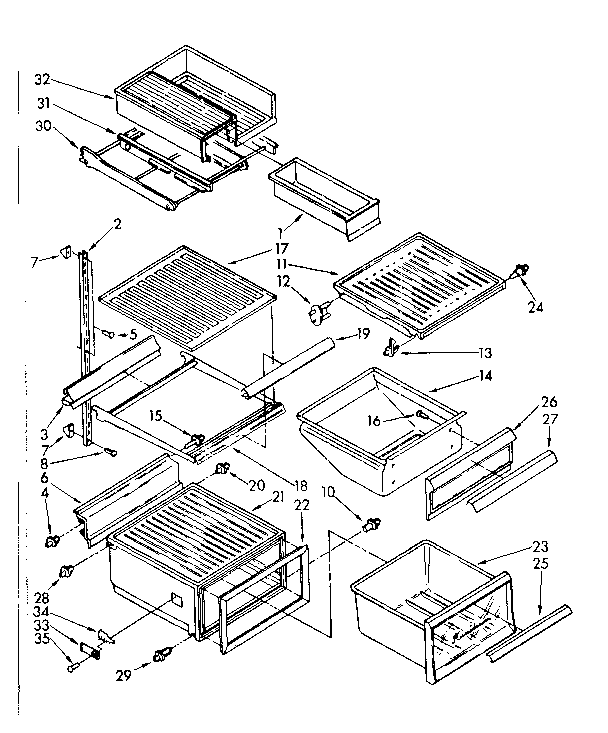 REFRIGERATOR INTERIOR PARTS