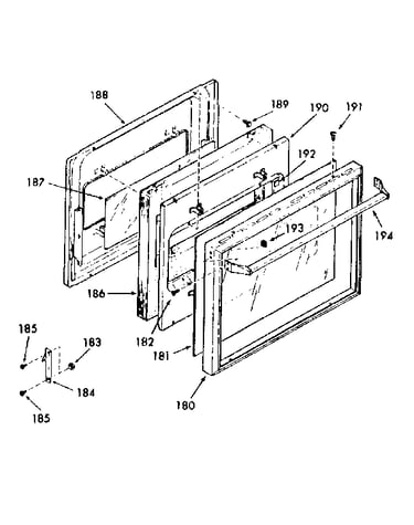 Full glass oven door
