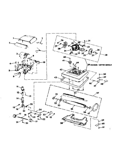 Nozzle and motor assembly