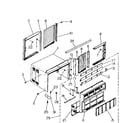 Kenmore 2538730891 cabinet and front panel diagram