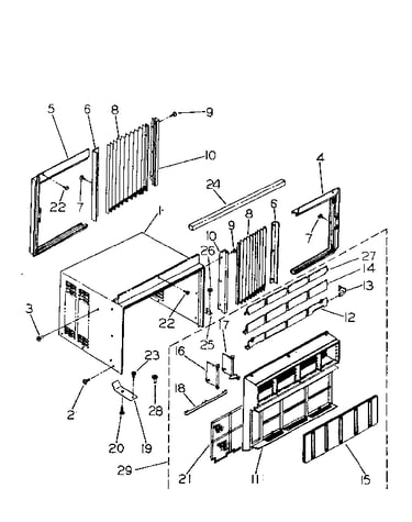 Cabinet and front panel