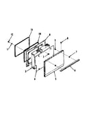 Oven door section (model 911.6408412)