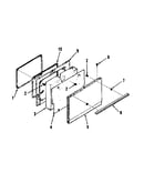 Oven door section (model 911.6408413)