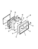 Oven door section (model 911.6428413)