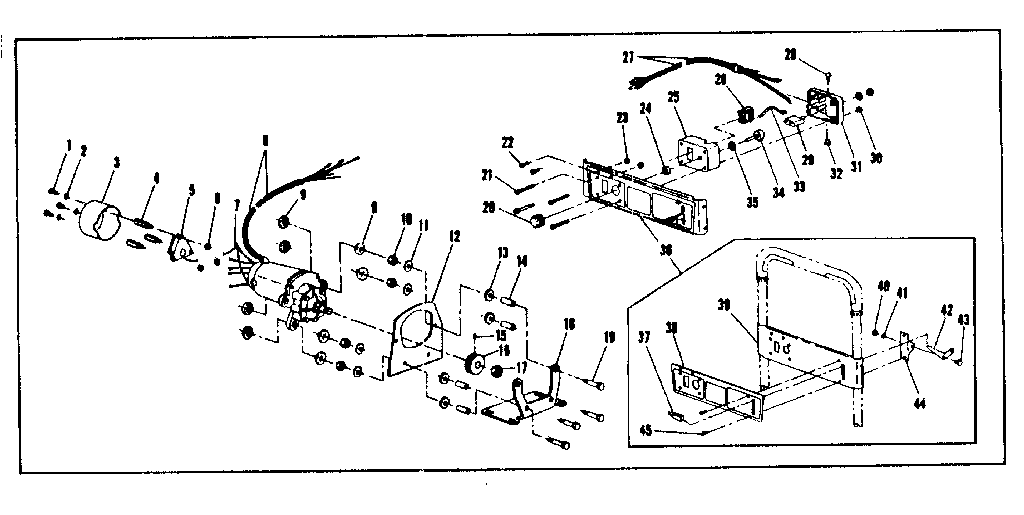 Motor and control assembly