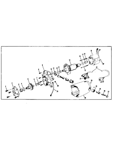 Motor and cord assembly