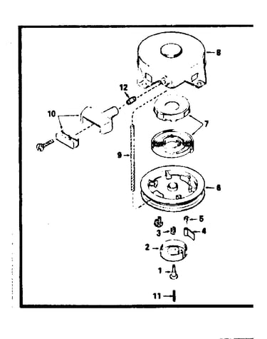 590420a starter, rewind