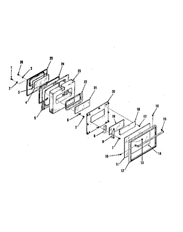 Oven door section