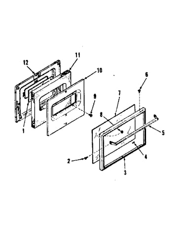 Oven door section
