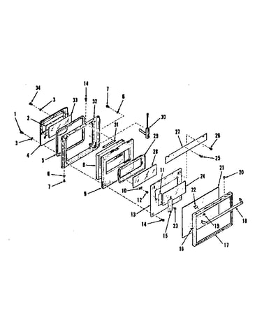 Oven door section