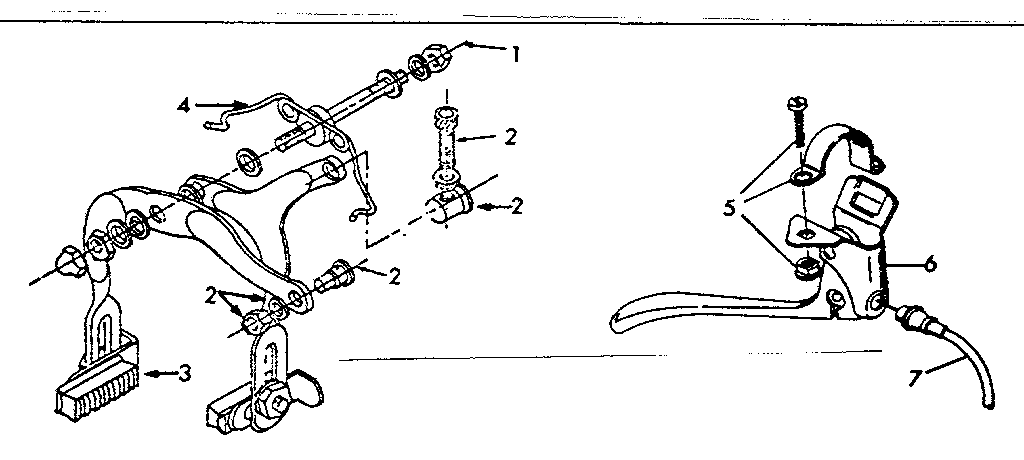 Rear caliper hand brake replacement parts
