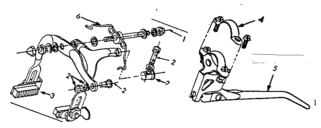 Front & rear caliper hand brake replacement parts