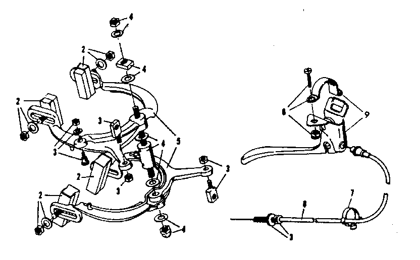 Excel dual rear caliper hand brake parts