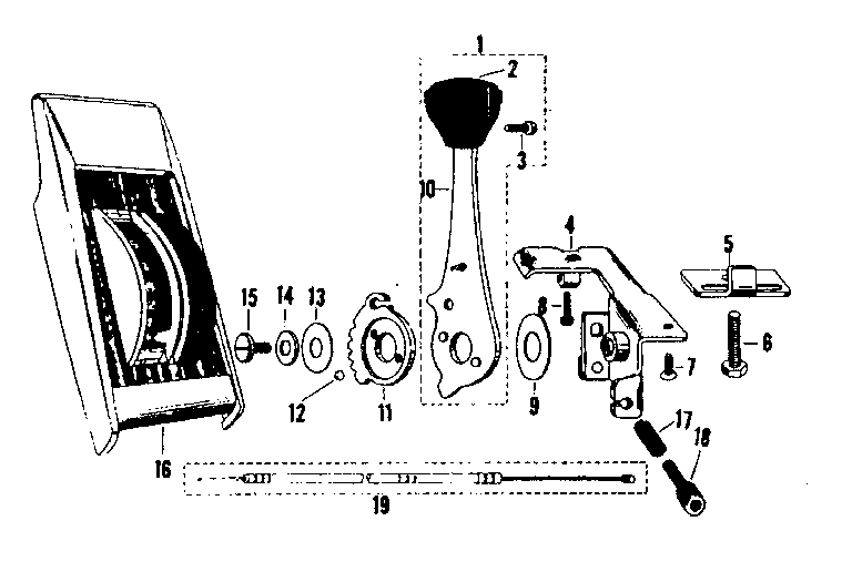 SHIMANO - 5 - SPEED CONSOLE CONTROL REPLACEMENT PARTS