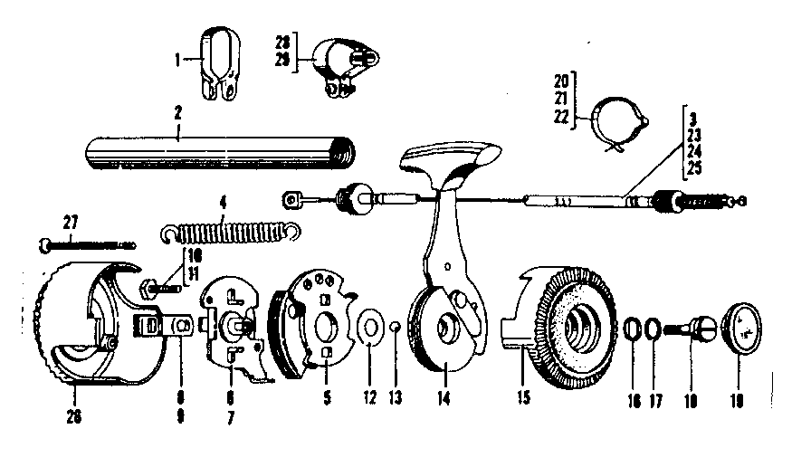 Shimano 3 & 5 speed click stick parts