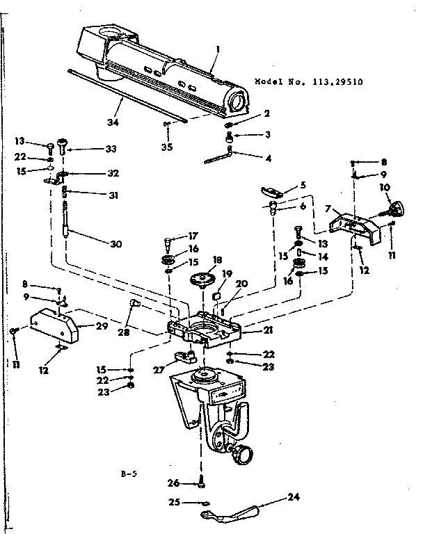Radial arm assembly