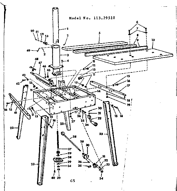 Base and leg assembly
