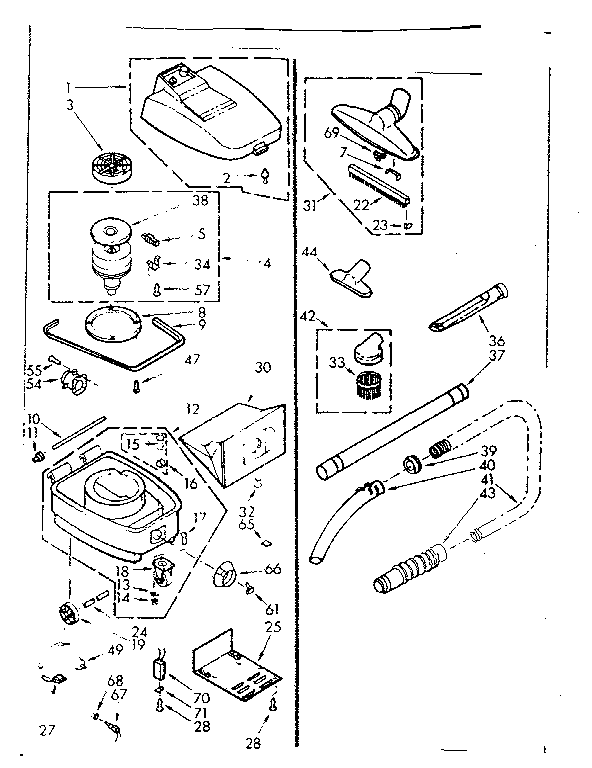 KENMORE VACUUM CLEANER AND ATTACHMENT SET