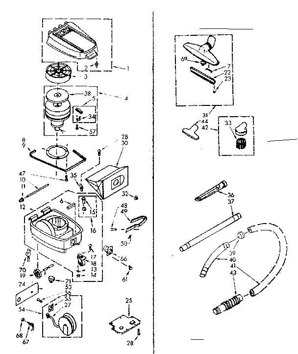 VACUUM CLEANER AND ATTACHMENT SET