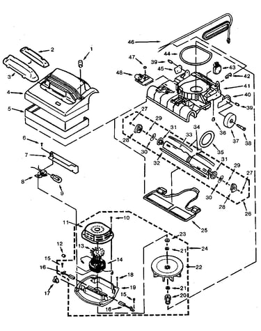 Nozzle and motor assembly