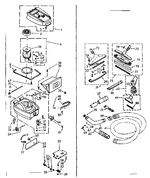 Vacuum cleaner and attachment set