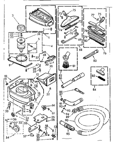 Vacuum cleaner and attachment set