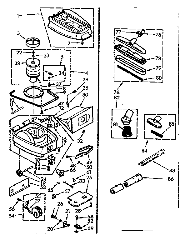 VACUUM CLEANER AND ATTACHMENT SET