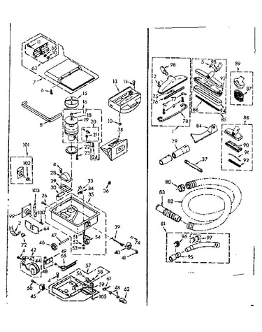 Vacuum cleaner and attachment parts