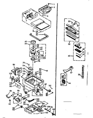 Vacuum cleaner and attachment parts