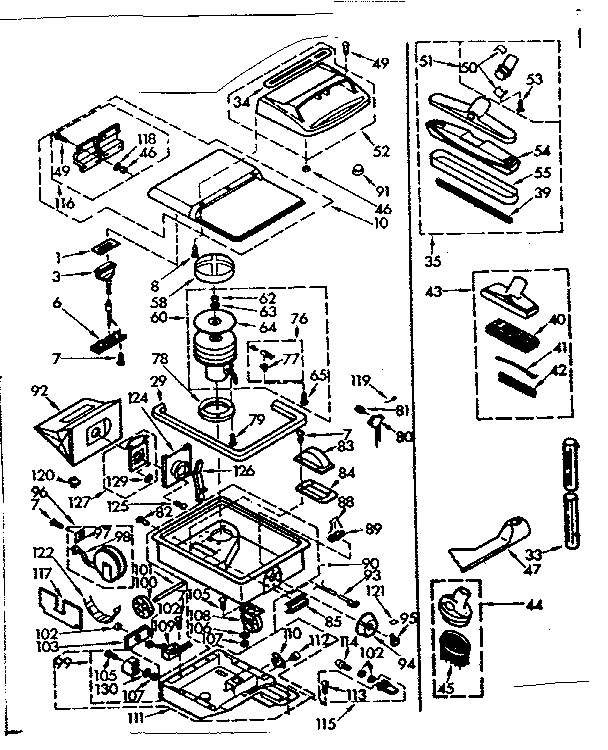 VACUUM CLEANER AND ATTACHMENT PARTS