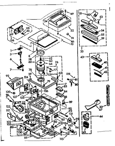 Vacuum cleaner and attachment parts