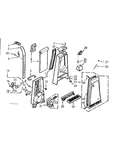 Handle and bag housing