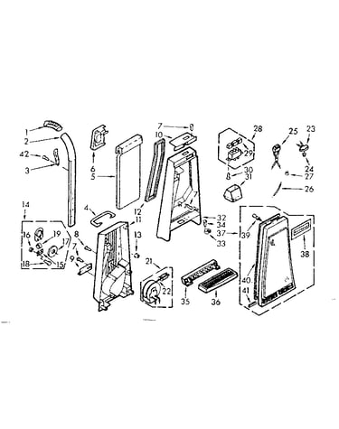 Handle and bag housing