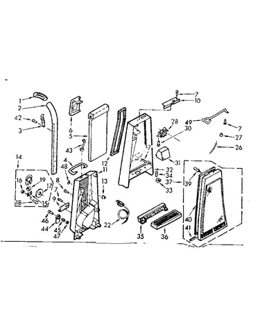 Handle and bag housing
