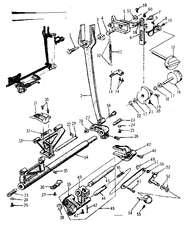 Feed lifting shaft