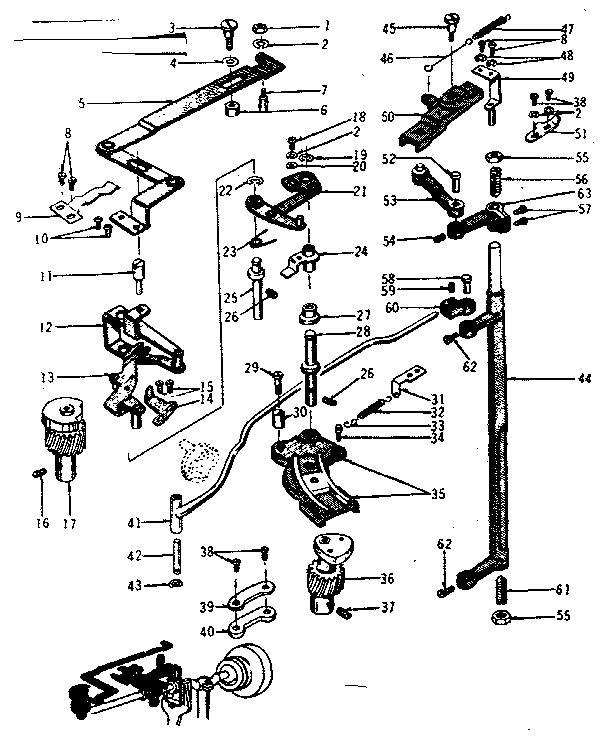 Zigzag guide assembly