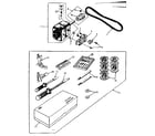 Kenmore 15813033 motor and attachment parts diagram