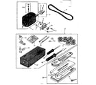 Kenmore 15813041 motor and attachment parts diagram