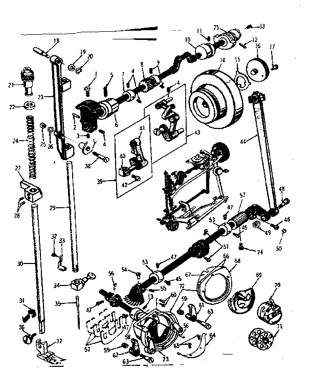 Presser bar  and shuttle assembly