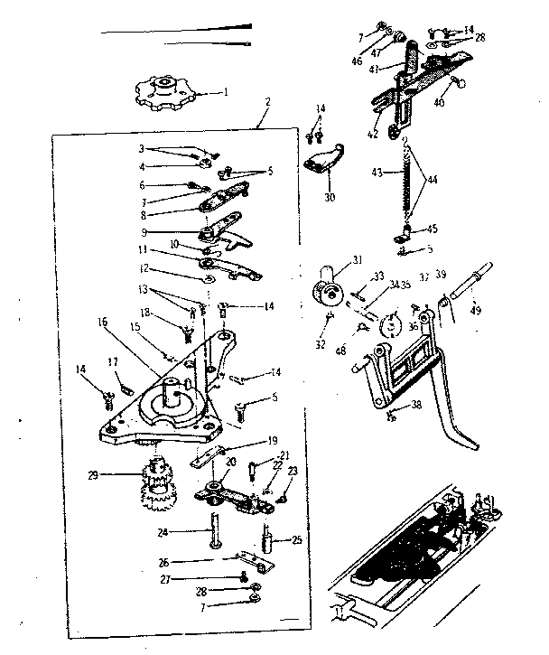 Zigzag guide assembly